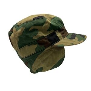 VTG 80s Woodland Camouflage Boonie Hat Military Patrol M81 BDM Style Size 7 1/8